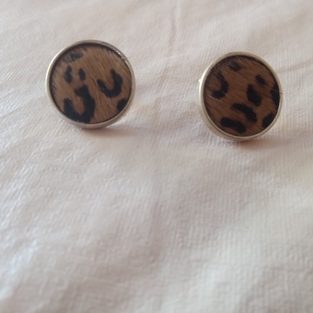 Cheetah fur earrings